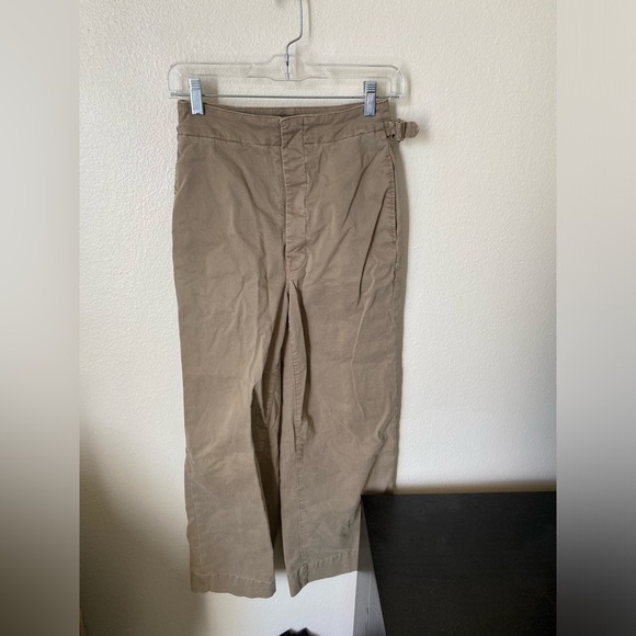 Mother Women’s Khaki Wide Leg Pants High Rise Button Fly Fit 26 Casual Pants - Picture 1 of 9